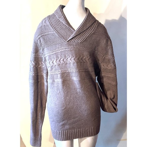 Marc Anthony Knit Sweater Men's Size Large V Neck Thick Sweater - Picture 2 of 11